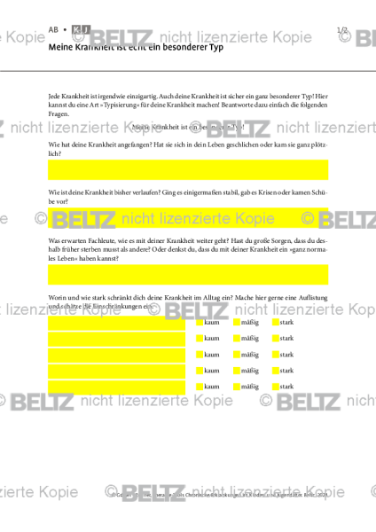 Chronische Erkrankungen: Meine Krankheit ist echt ein besonderer Typ