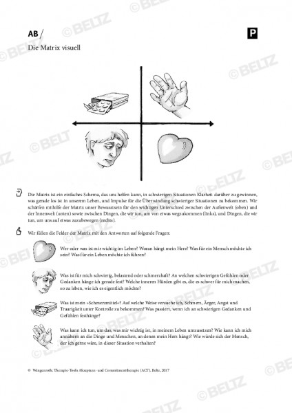 ACT Die Matrix visuell psychotherapie tools