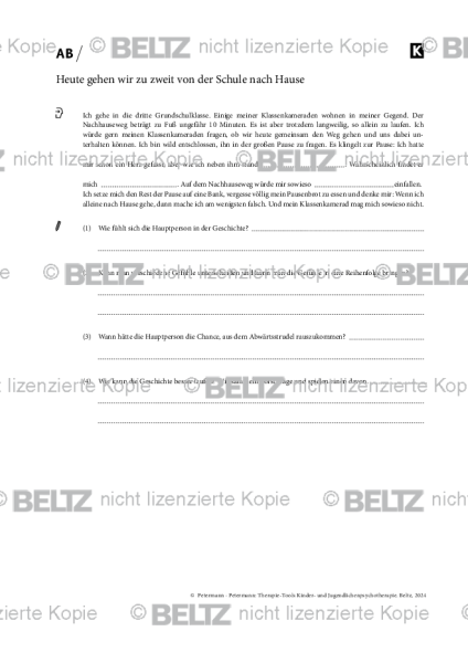 Kinder- und Jugendlichenpsychotherapie: Heute gehen wir zu zweit von der Schule nach Hause