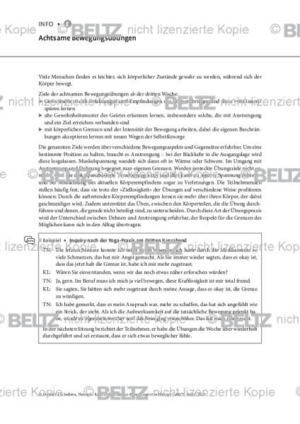 MBCT: Achtsame Bewegungsübungen