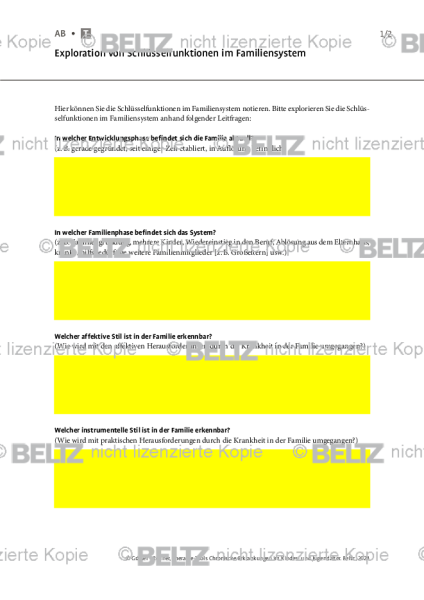 Chronische Erkrankungen: Exploration von Schlüsselfunktionen im Familiensystem