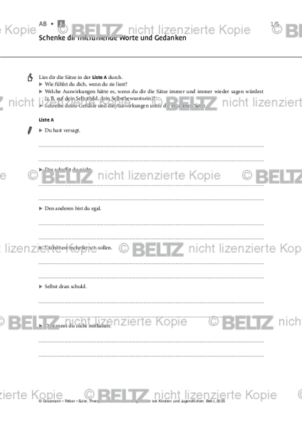 Emotionsregulation (K/J): Schenke dir mitfühlende Worte und Gedanken