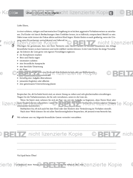 Aggression: Übung: Geheime Hausaufgabe 2