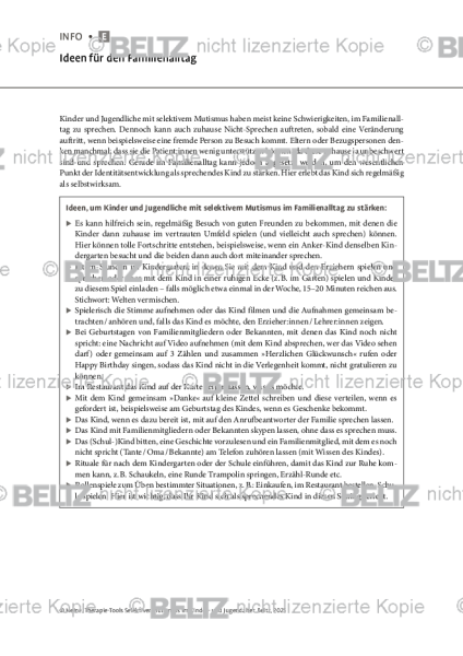 Selektiver Mutismus: Ideen für den Familienalltag