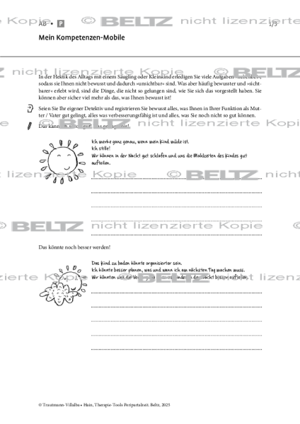 Peripartalzeit: Mein Kompetenzen-Mobile