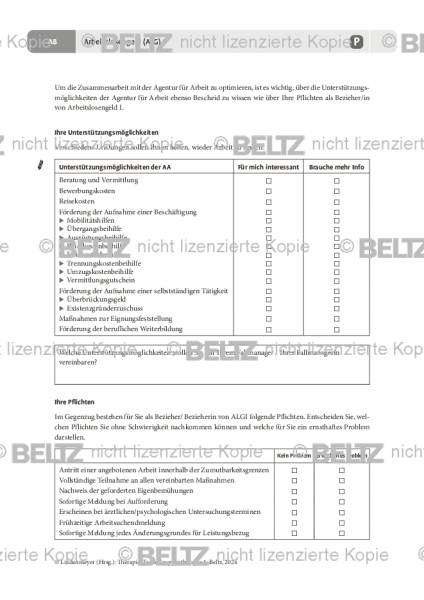 Gruppentherapie: Arbeitslosengeld (ALG) I