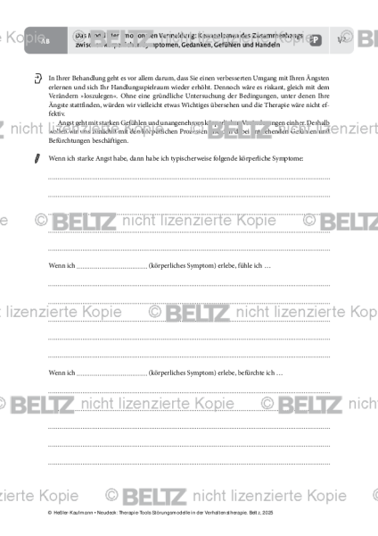 Störungsmodelle: Das Modell der emotionalen Vermeidung: Kennenlernen des Zusammenhangs