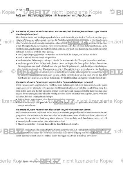 FAQ zum Beziehungsaufbau mit Menschen mit Psychosen