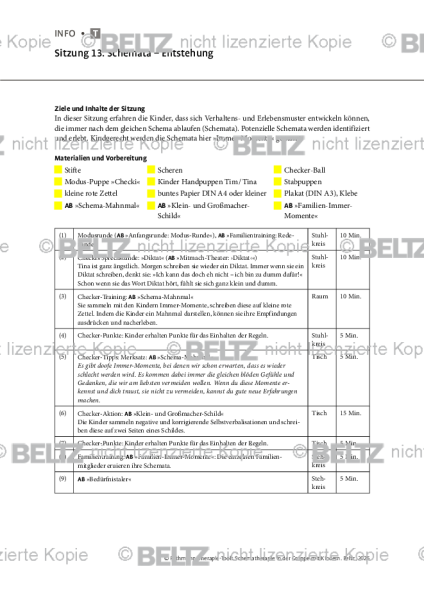 Schematherapie in Gruppe: Sitzung 13: Schemata – Entstehung