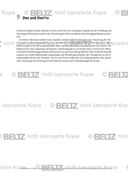 Plananalyse: Einleitung: Dos and Don’ts