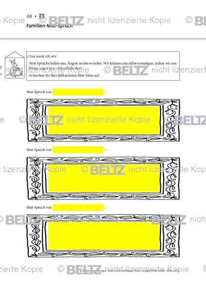 Schematherapie in Gruppe: Familien-Mut-Spruch