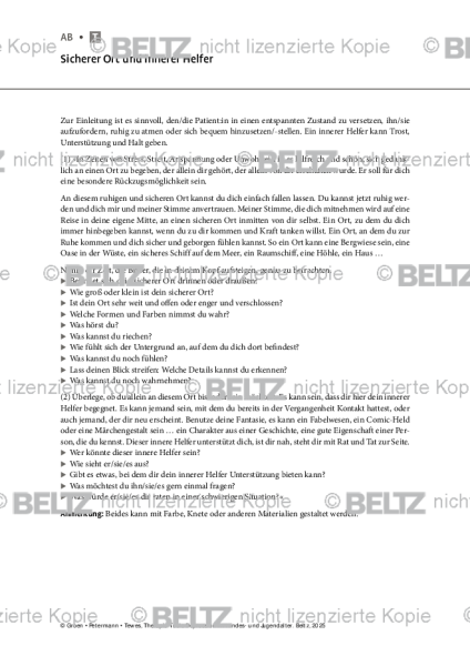Depression: Sicherer Ort und innerer Helfer