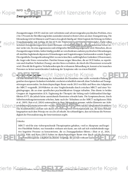MBCT: Zwangsstörungen
