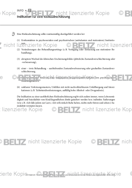 Suizidalität bei Kindern und Jugendlichen: Indikation für eine Risikoabschätzung