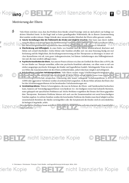 Kinder- und Jugendlichenpsychotherapie: Motivierung der Eltern