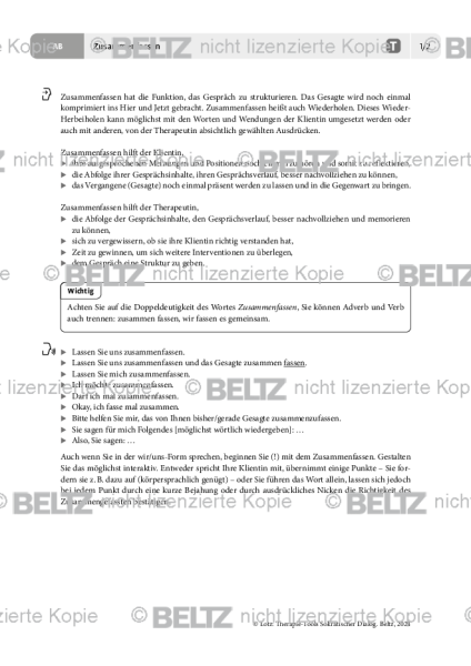 Sokratischer Dialog: Zusammenfassen