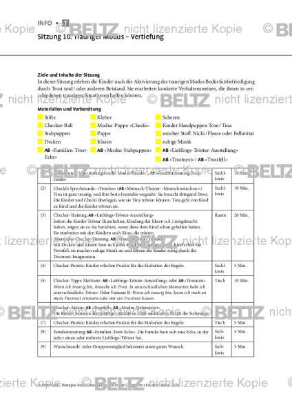 Schematherapie in Gruppe: Sitzung 10: Trauriger Modus – Vertiefung