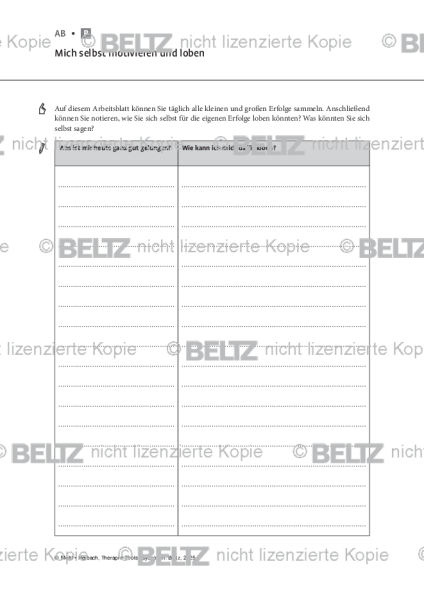 Psychosen: Mich selbst motivieren und loben