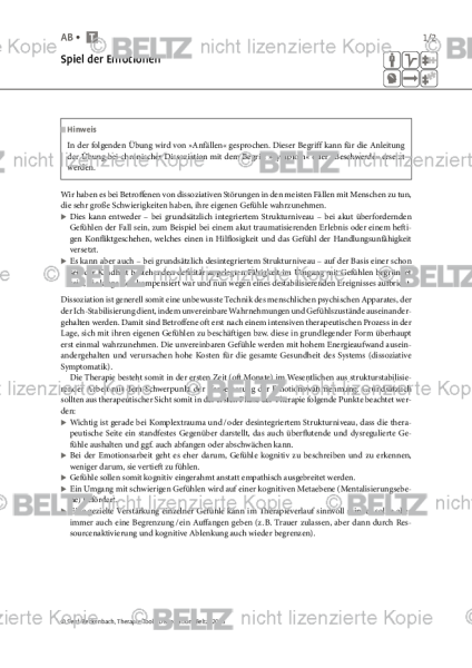 Dissoziation: Spiel der Emotionen