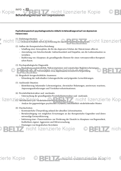 Psychodynamische Interventionen: Behandlungsverlauf von Depressionen