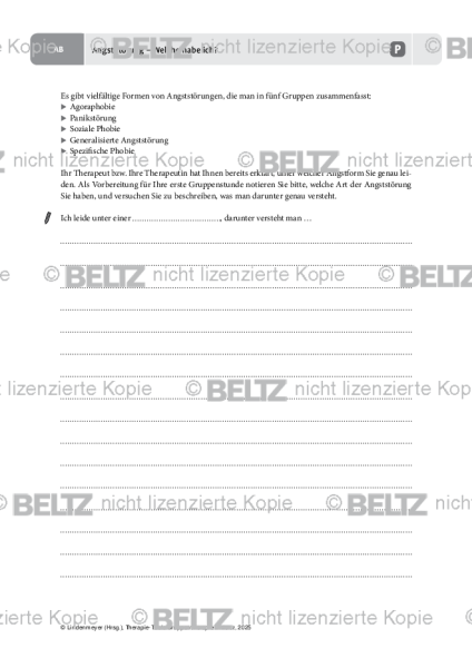 Gruppentherapie: Angststörung – Welche habe ich?