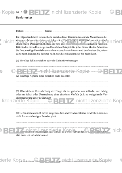 CPT bei PTBS: Denkmuster
