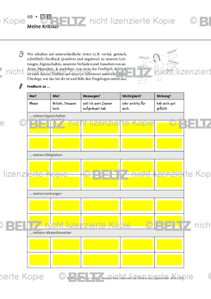 Selbstwert: Meine Kritiker