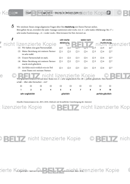 Psychoonkologie: Quality of Marriage Index – Deutsche Version (QMI-D)