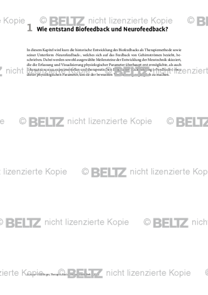 Biofeedback: Einleitung: Wie entstand Biofeedback und Neurofeedback?