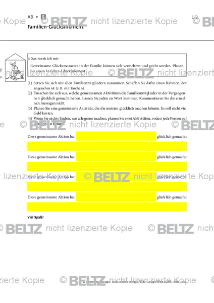 Schematherapie in Gruppe: Familien-Glücksmoment