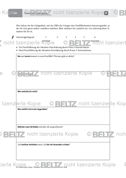 Gruppentherapie: Eine Konfliktsituation