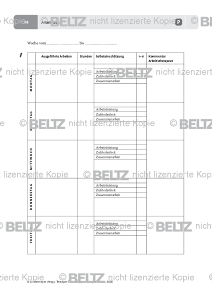 Gruppentherapie: Arbeitsbuch