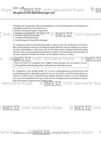 MBCT: Wie gehe ich mit Nebenwirkungen um?