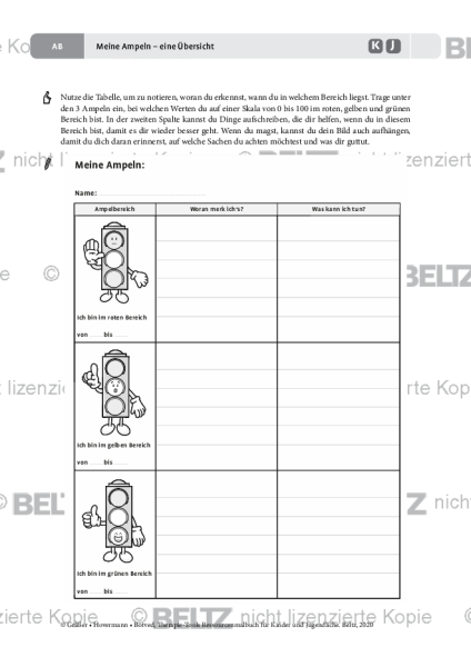 Ressourcenmalbuch: Meine Ampeln – eine Übersicht