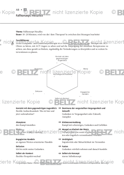 ACT mit Kindern und Jugendlichen: Fallkonzept Hexaflex