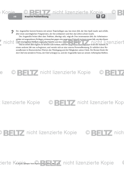 Ressourcenaktivierung: Kreative Problemlösung