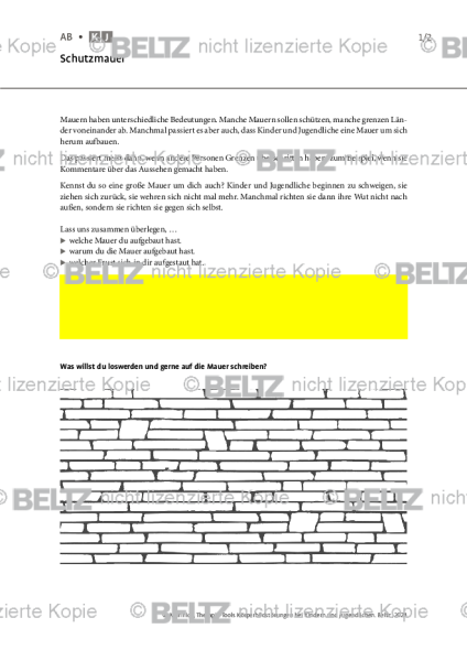 Körperbildstörungen bei Kindern und Jugendlichen: Schutzmauer