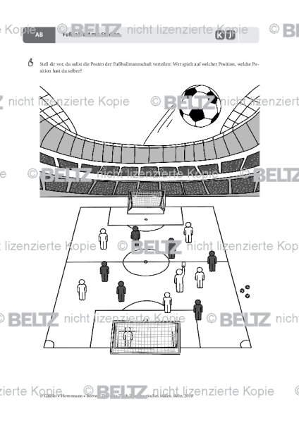 Therapeutisches Malen: Fußballfeld mit Stadion