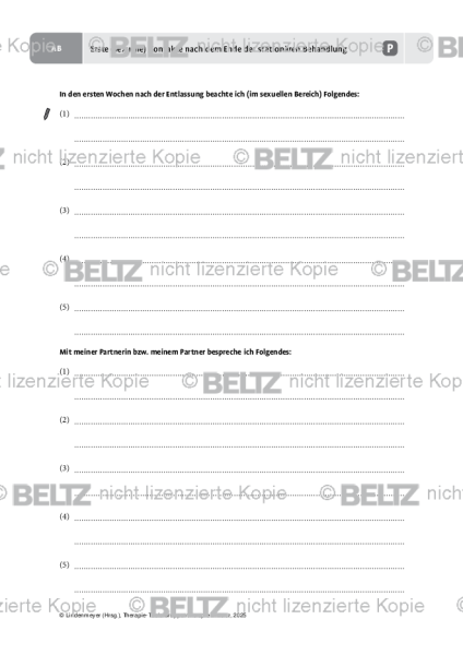 Gruppentherapie: Erste sexuelle Kontakte nach stationärer Behandlung