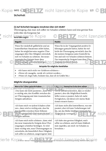 CPT bei PTBS: Sicherheit
