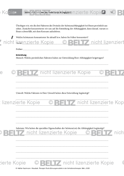Störungsmodelle: Meine drei Faktoren der Substanzabhängigkeit