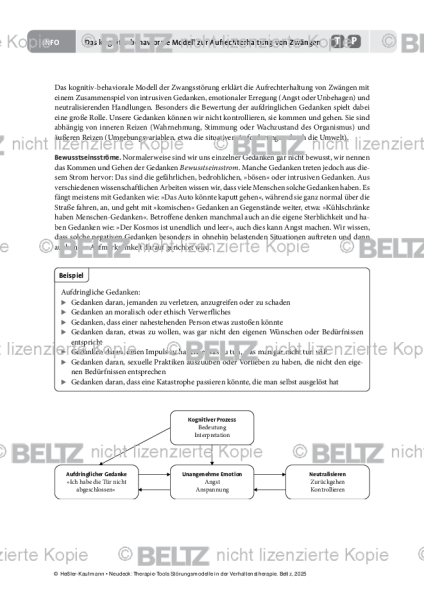 Störungsmodelle: Das kognitiv-behaviorale Modell zur Aufrechterhaltung von Zwängen
