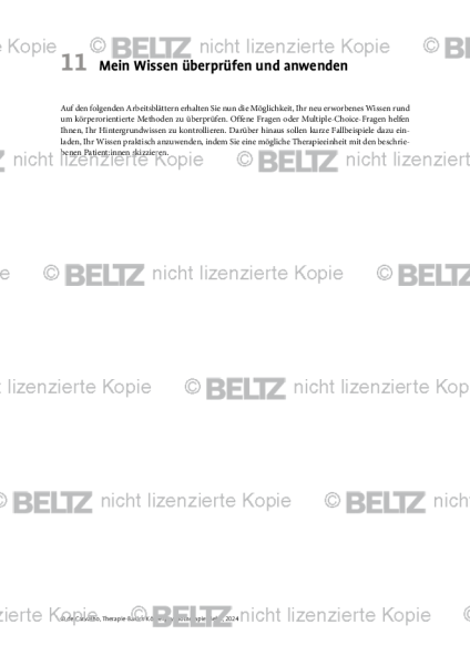 Körperpsychotherapie: Einleitung Mein Wissen überprüfen und anwenden