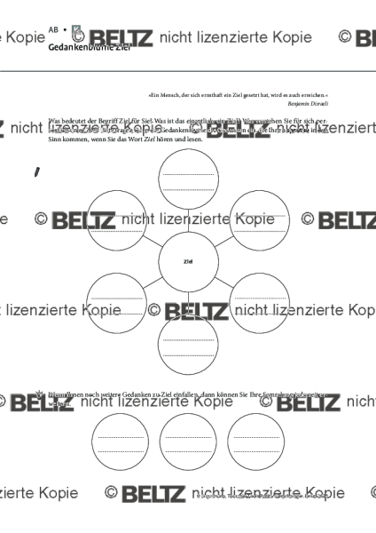 Positive Psychologie: Gedankenblume Ziel