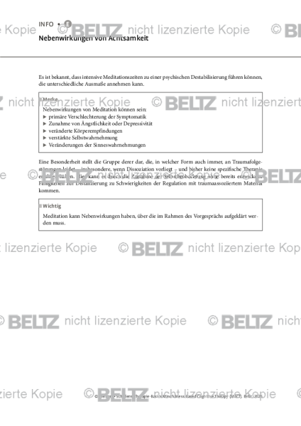 MBCT: Nebenwirkungen von Achtsamkeit
