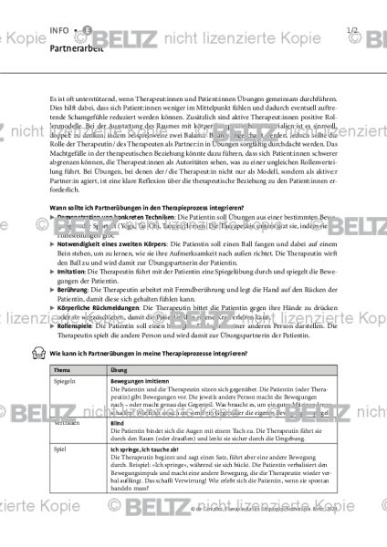 Körperpsychotherapie: Partnerarbeit