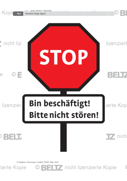 THOP: Türschild »Stopp-Signal«