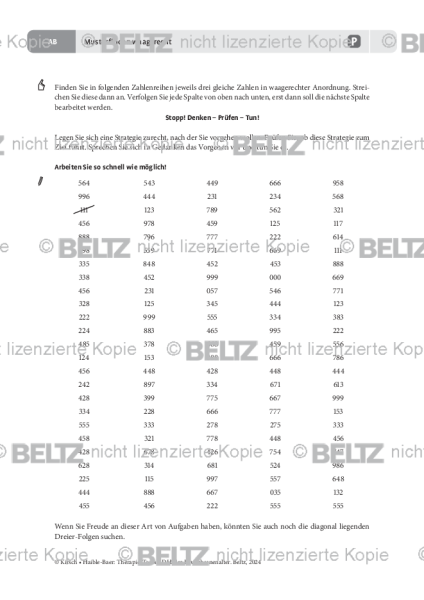 ADHS im Erwachsenenalter: Musterfinden waagerecht