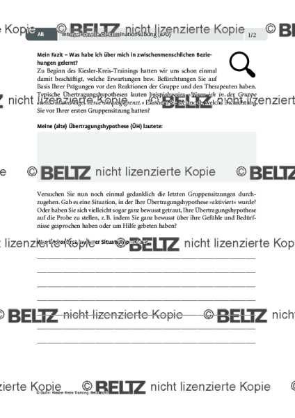 Kiesler-Kreis-Training: Interpersonelle Diskriminationsübung (IDÜ)