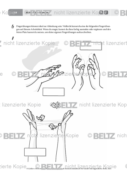 Ressourcenmalbuch: Meine Fingerübungen